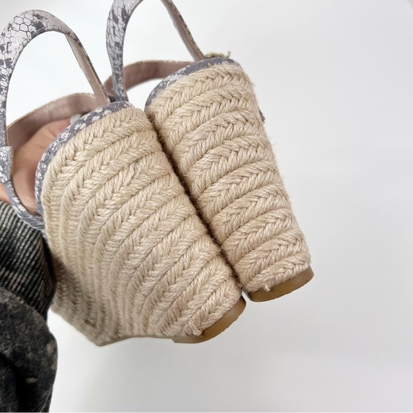 Deltan Purple Snake Print Strappy Wedges Size 9 NEW - Picture 5 of 7